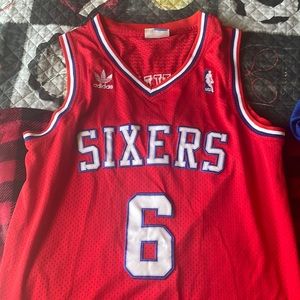 Julius Erving Adidas Sixers Jersey. Size XXL, cut small-true size, XL